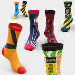 Seven Safety-themed Walkie-Talkie Socks